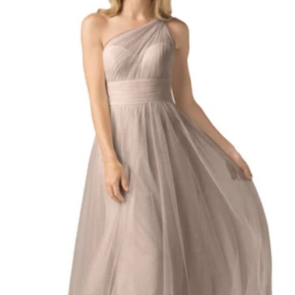 W Too by Watters | Rue BHLDN Bridesmaid Maxi Dress Gown in Sandstone